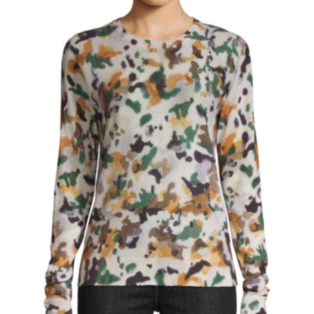 zadig and voltaire camo cashmere sweater